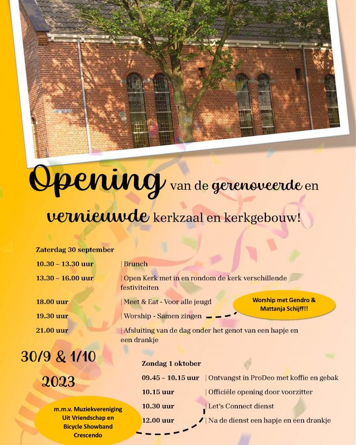 Opening Kerkzaal en Kerkgebouw